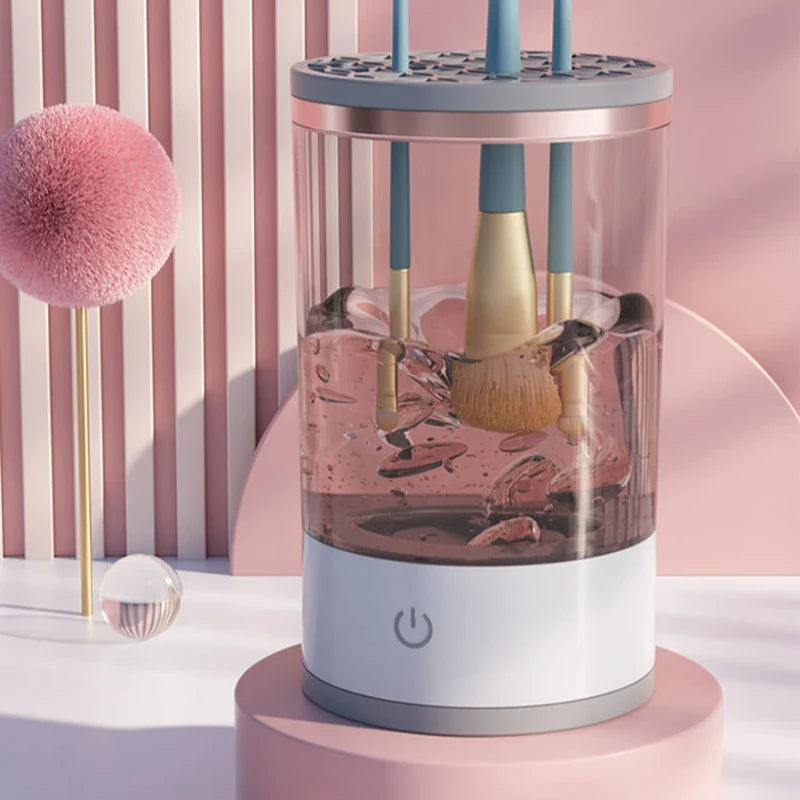 Limpia brochas de maquillaje eléctrico