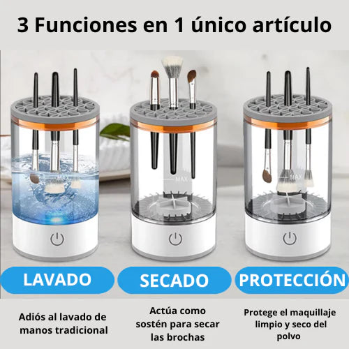 Limpia brochas de maquillaje eléctrico