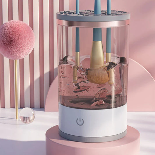 Limpia brochas de maquillaje eléctrico
